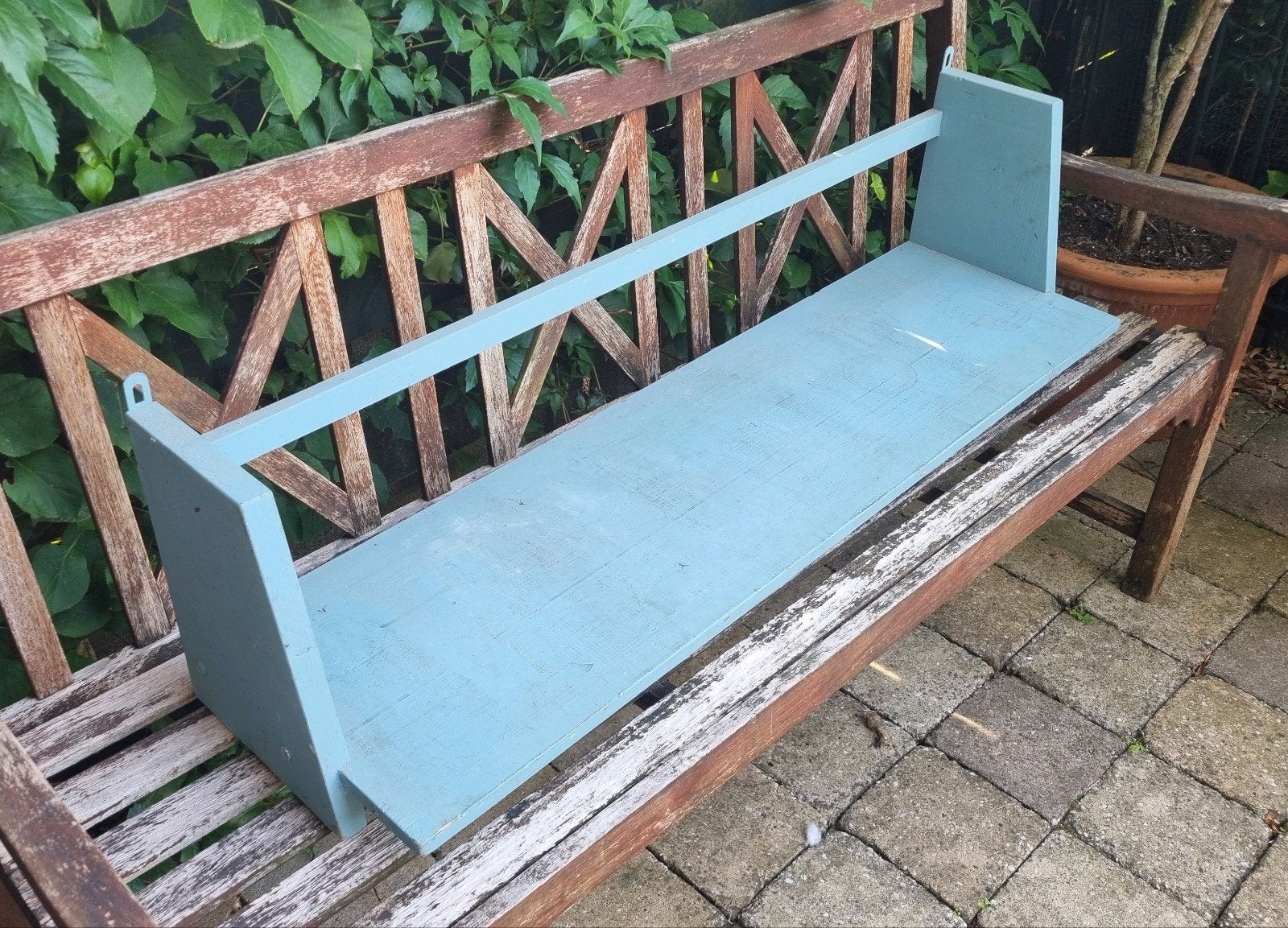 Stevige houten wandplank, eenvoudig op te hangen, Ophalen, Gebruikt