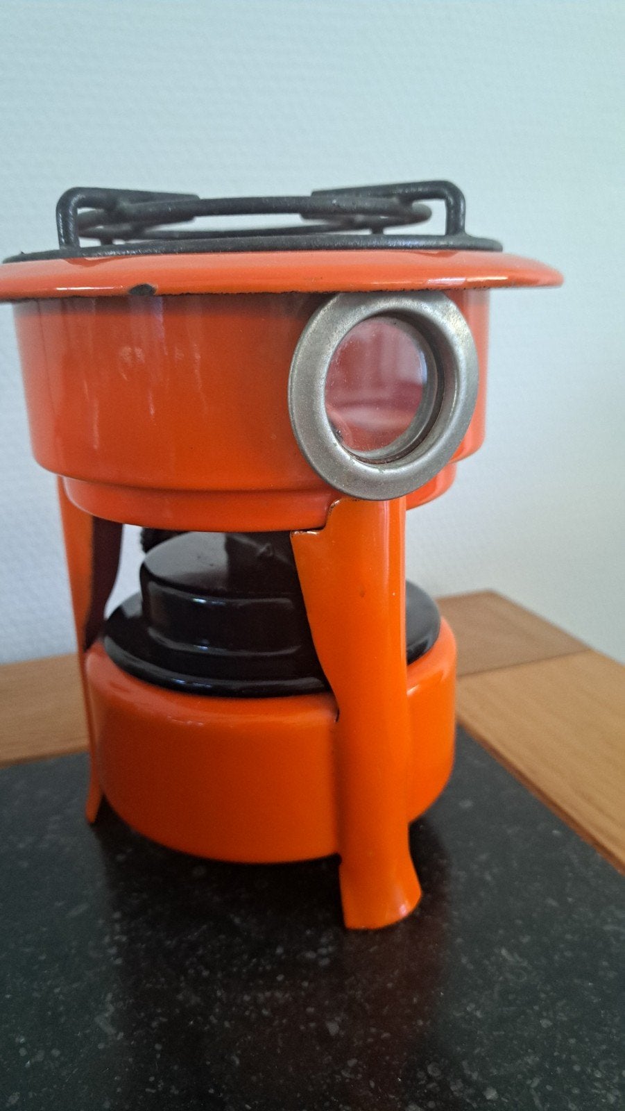 Vintage Oranje Spiritusbrander - 21 cm hoog, Ophalen