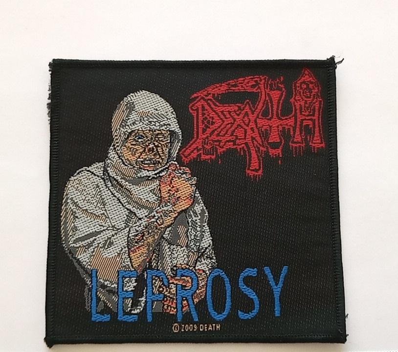 Death zeer  mooie Leprosy 2009 patch d41 metal, Verzenden, Nieuw, Kleding