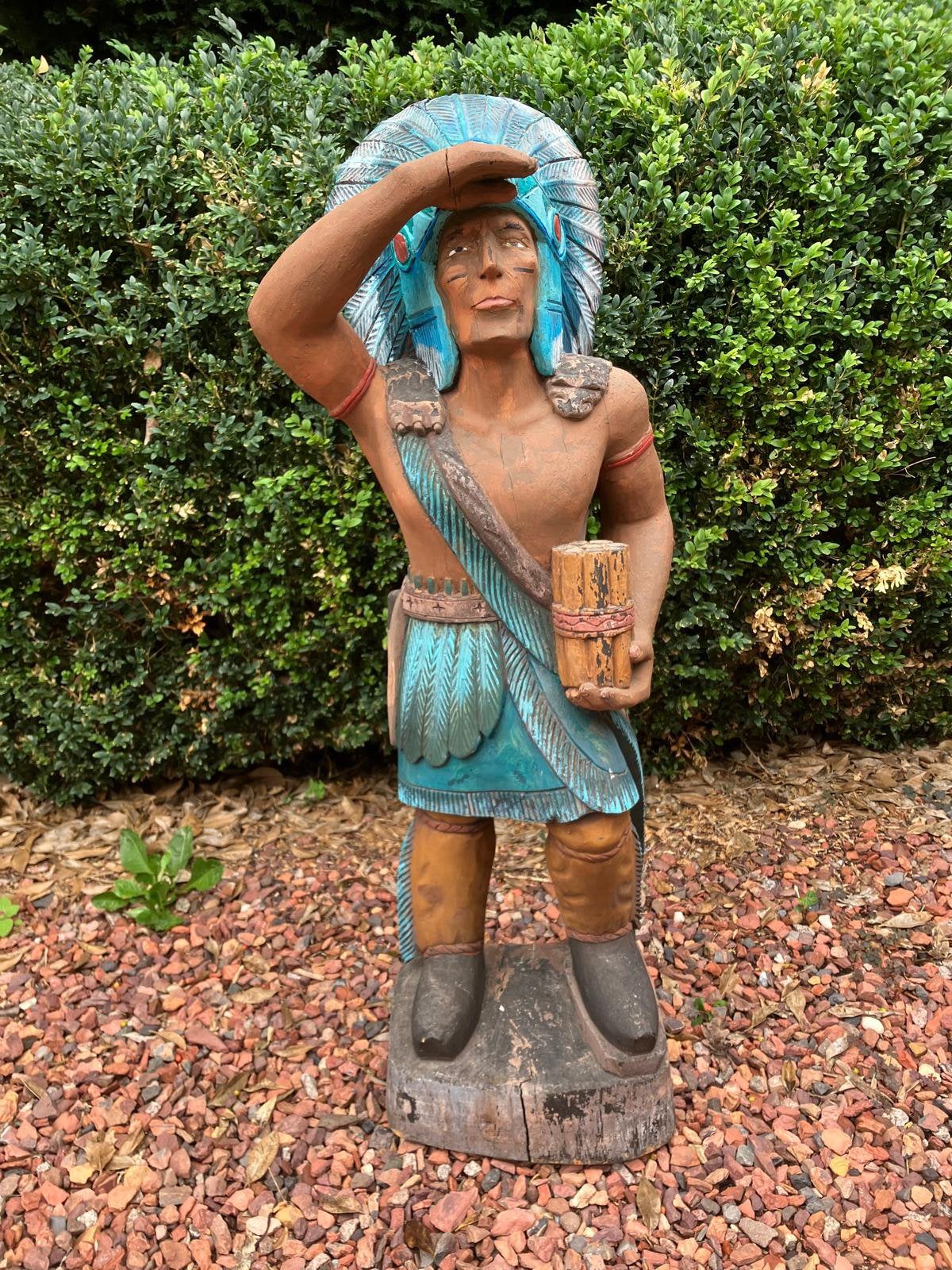 Indianen beeld groot, Antiek en Kunst, Ophalen, Beeld