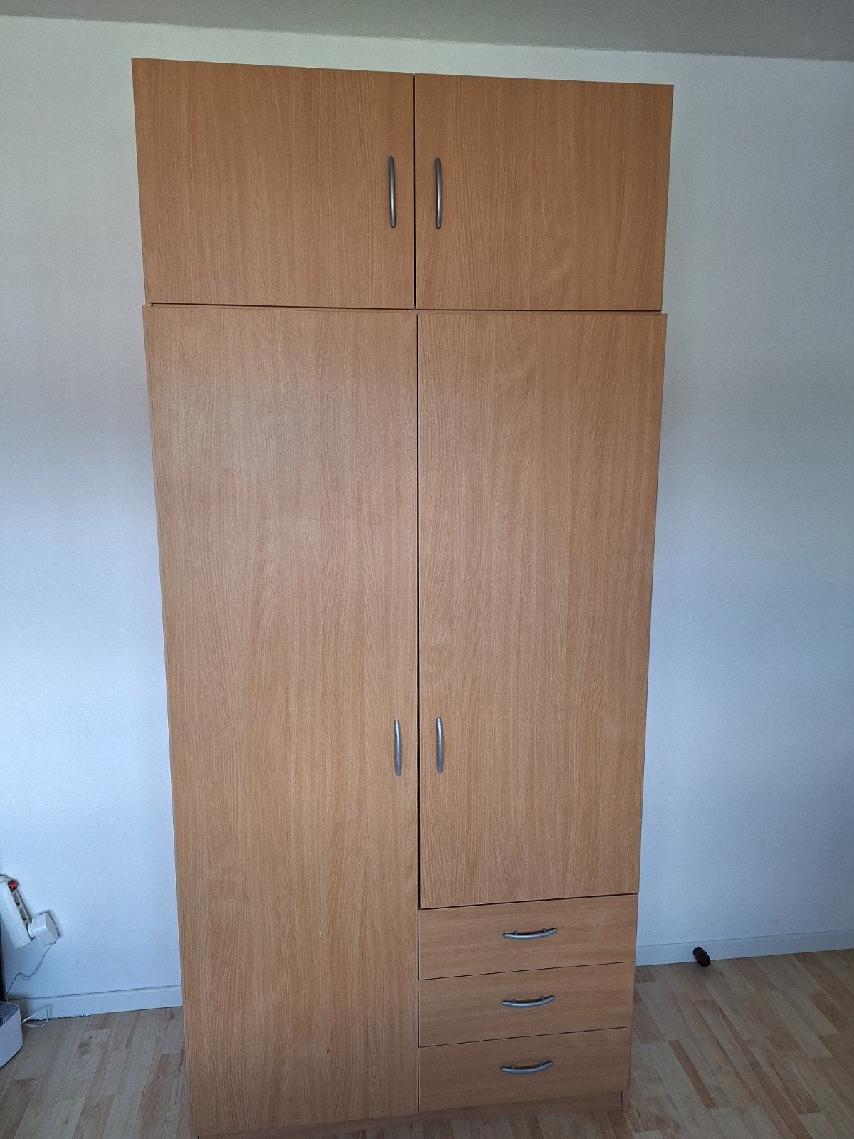 Kledingkast met opzetkast en lades, Huis en Inrichting, Kasten | Kledingkasten, Gebruikt, 150 tot 200 cm, 50 tot 100 cm, 50 tot 75 cm