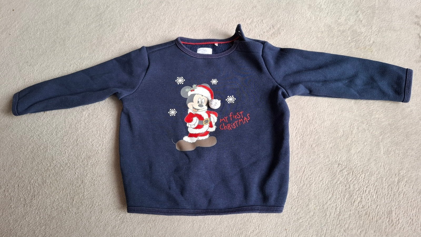 C&A Disney Mickey Mouse Kersttrui - Maat 74 (6-9 maanden), Kinderen en Baby's, C&A Disney, Ophalen of Verzenden, Zo goed als nieuw