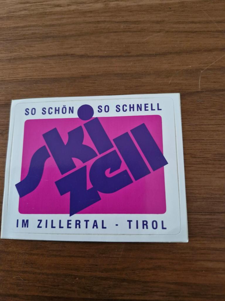 8979 Vintage Ski Zell am Ziller Im Zillertal Tirol Sticker, Verzamelen, Stickers, Ophalen of Verzenden