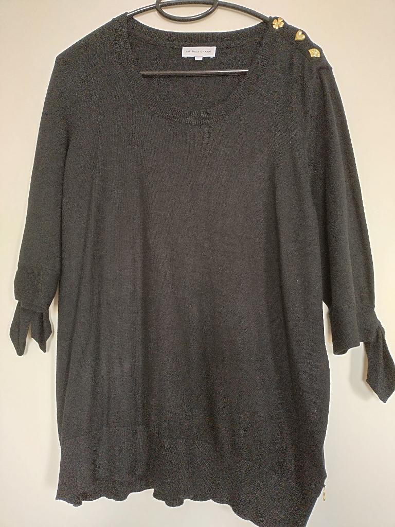 Zwarte Fabienne Chapot trui maat L driekwart mouw, Kleding | Dames, Zwart, Maat 42/44 (L), Ophalen of Verzenden, Zo goed als nieuw