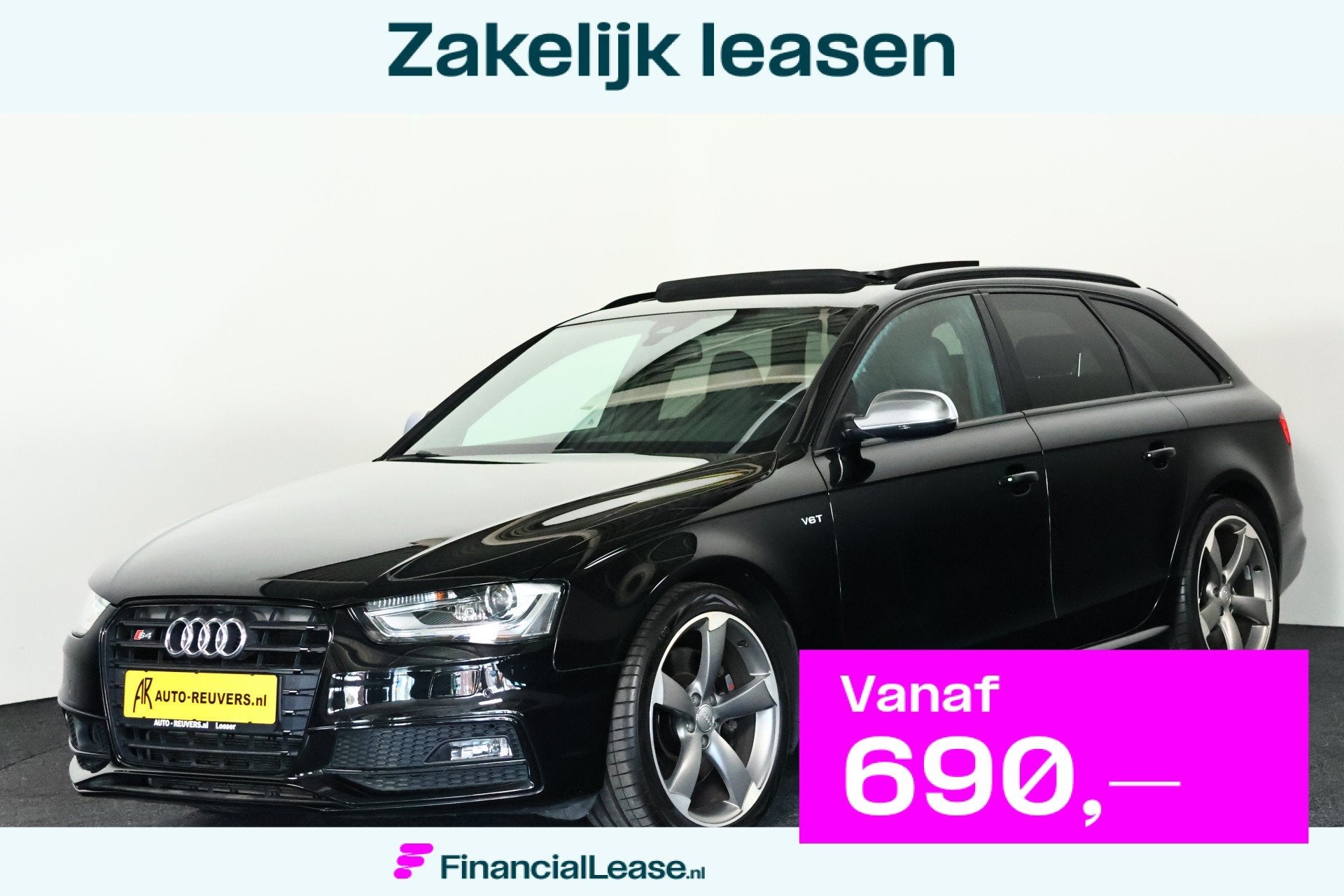 Audi A4 Avant 3.0 TFSI S4 quattro Navi / Leder / B&O / Adapt, 12 maanden, Gebruikt, A4, Zwart