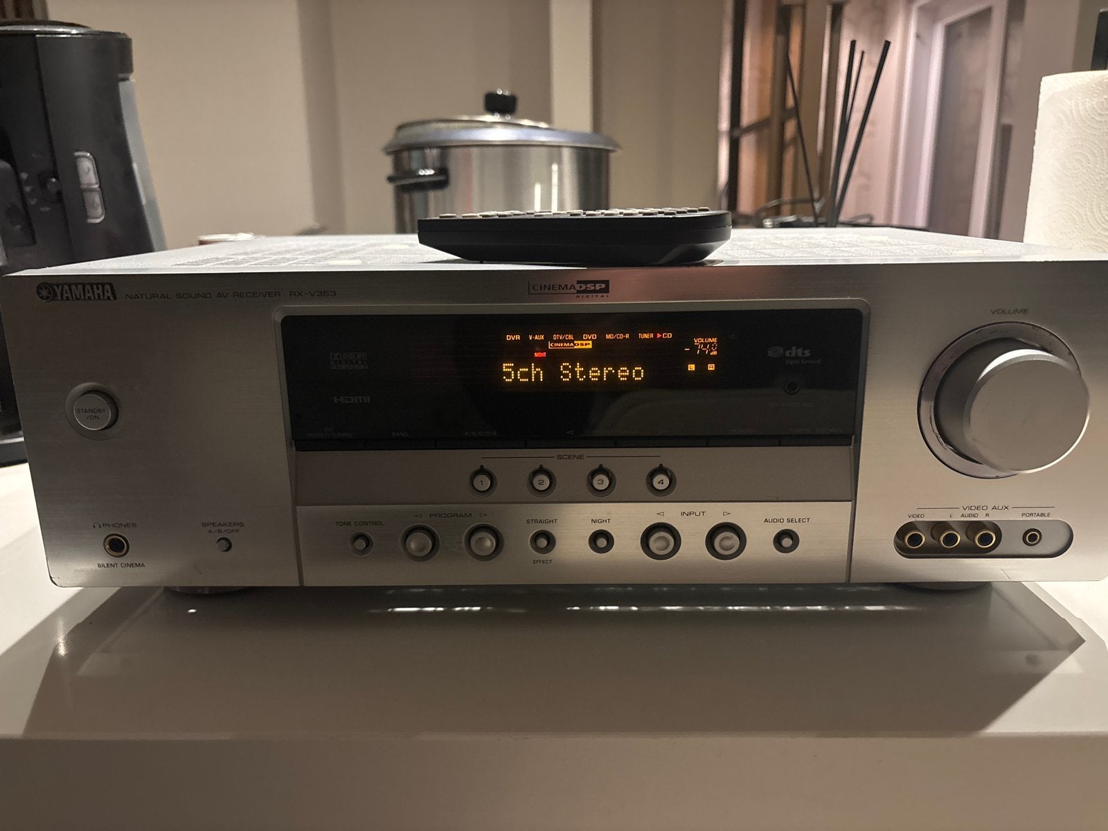 Yamaha RX-V363 AV Receiver met afstandsbediening, Ophalen, Gebruikt, Yamaha, 120 watt of meer