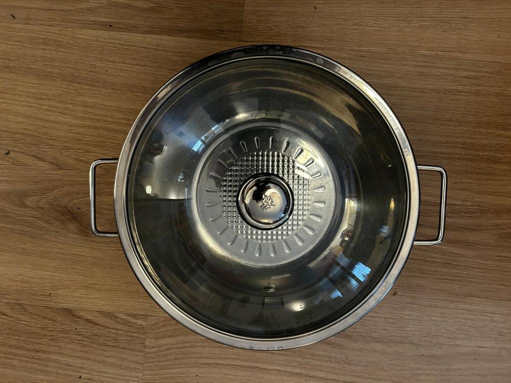 WMF RVS wok, Ophalen of Verzenden, Zo goed als nieuw, Rvs, Wok