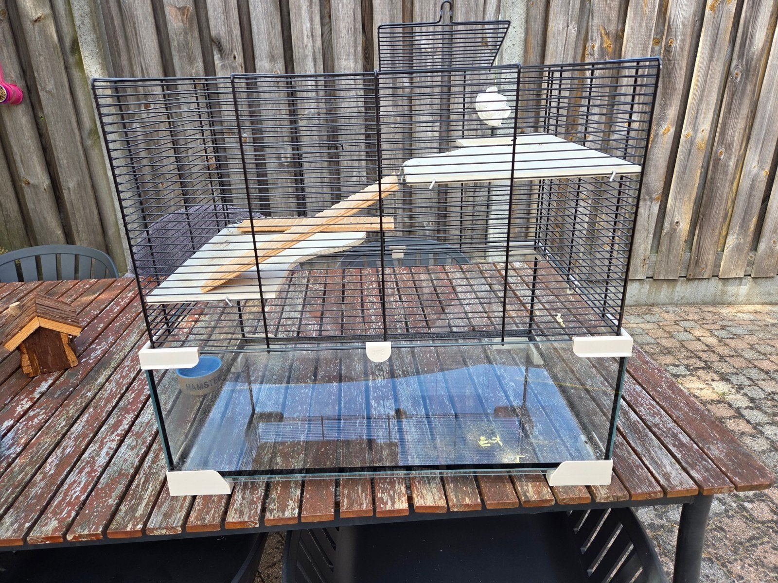 Groot hamsterhok met extra's, Minder dan 75 cm, Zo goed als nieuw, Hok, Ophalen