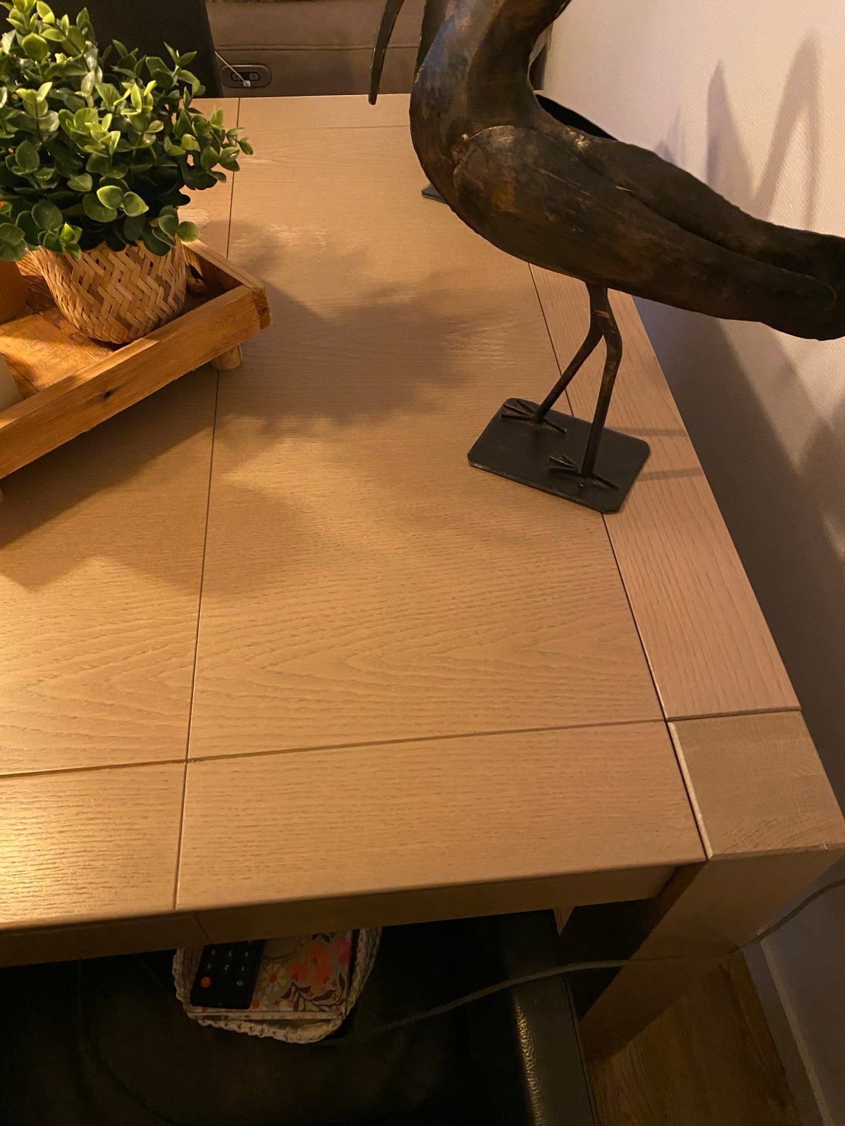 Robuuste eikenhouten eettafel voor 6 personen, Ophalen, Gebruikt, Eikenhout, 200 cm of meer