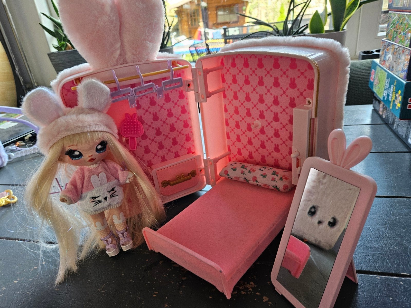na! na! na! surprise pop met pluche konijnen koffer, Ophalen of Verzenden, Gebruikt, Overige typen