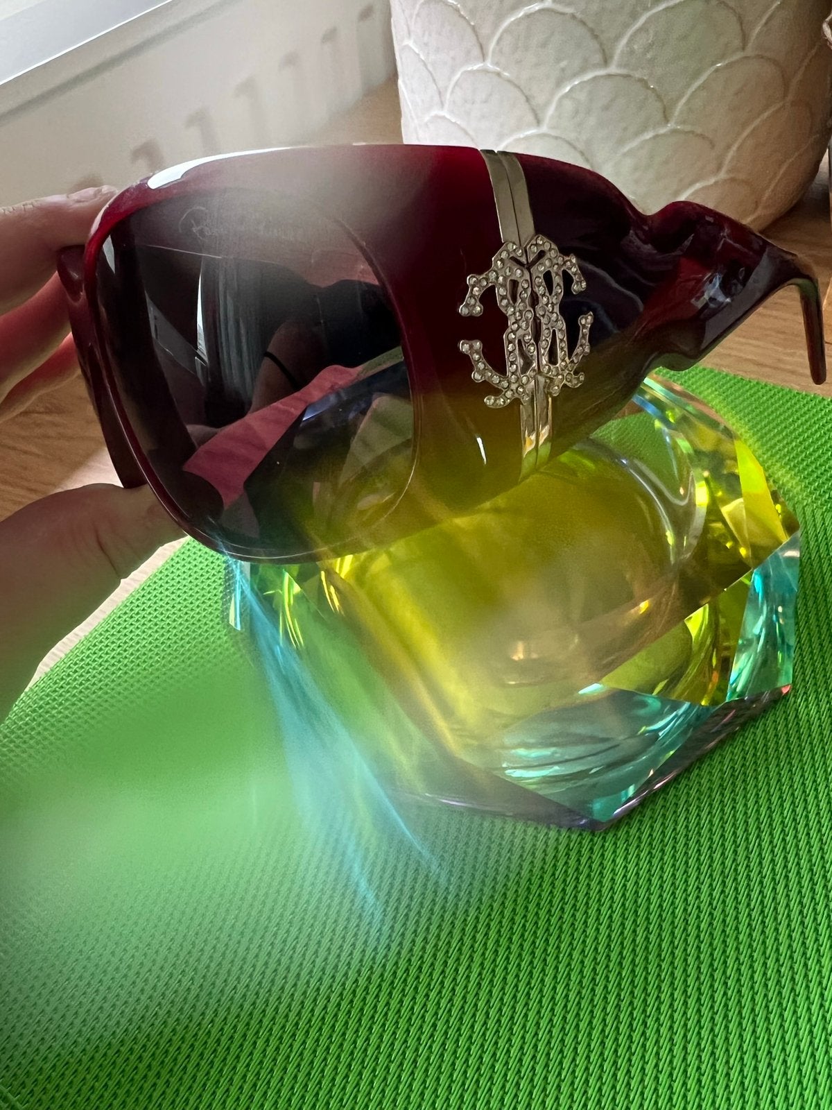 Roberto Cavalli Bordeaux Limited Edition crystal sunglasses, Ophalen of Verzenden, Overige merken
