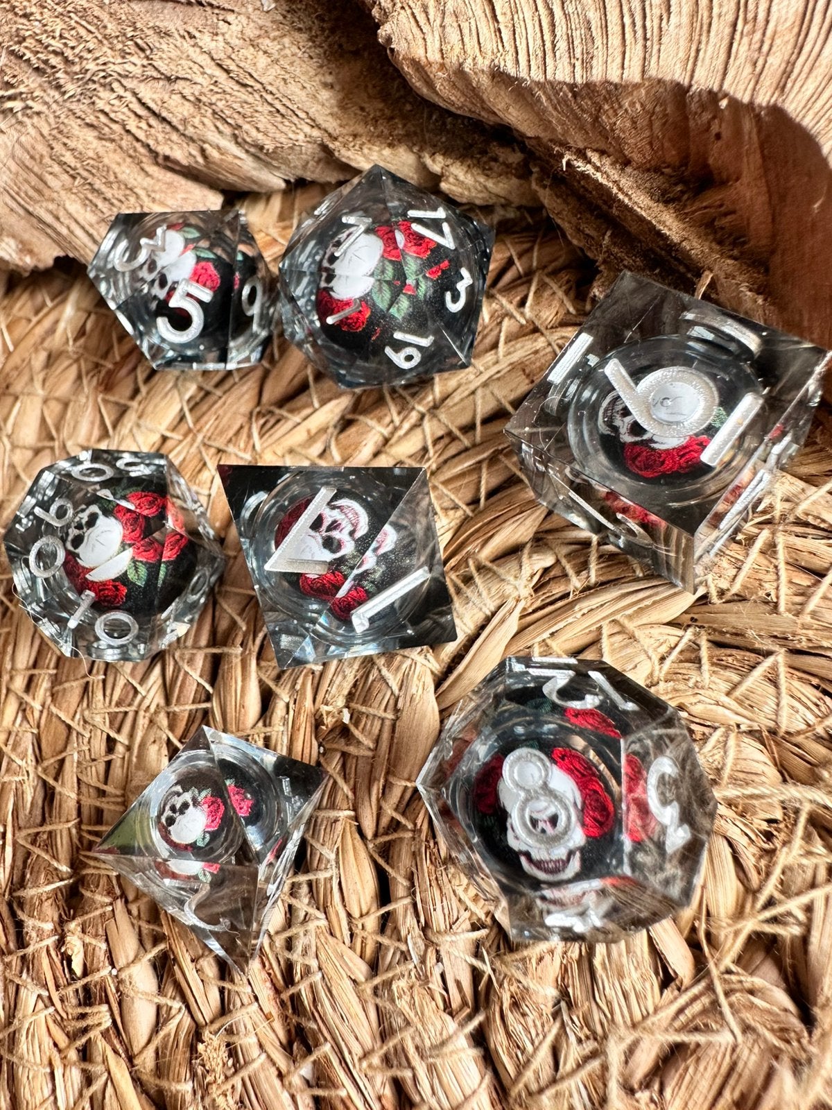 DND dicen/ doodshoofd / Dobbelstenen / RPG / D&D / nieuw, Hobby en Vrije tijd, Wargaming, Ophalen of Verzenden, Nieuw, Overige soorten