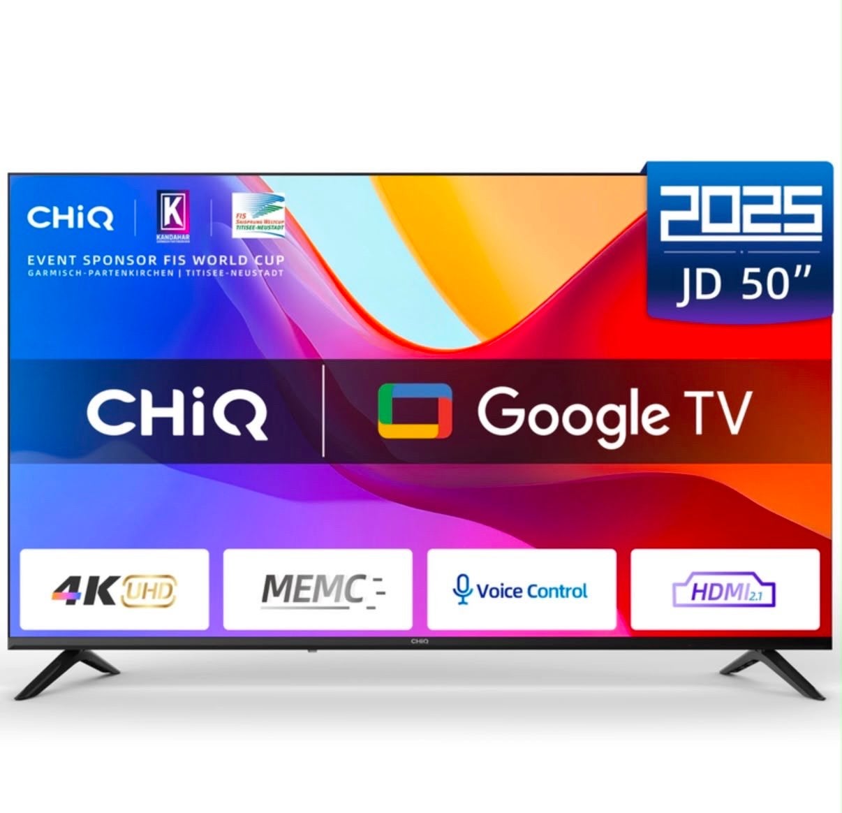 CHiQ U50JD 50 inch 4K UHD Smart TV met Google TV, Audio, Tv en Foto, Televisies, Overige merken, LED, 50 Hz, Nieuw