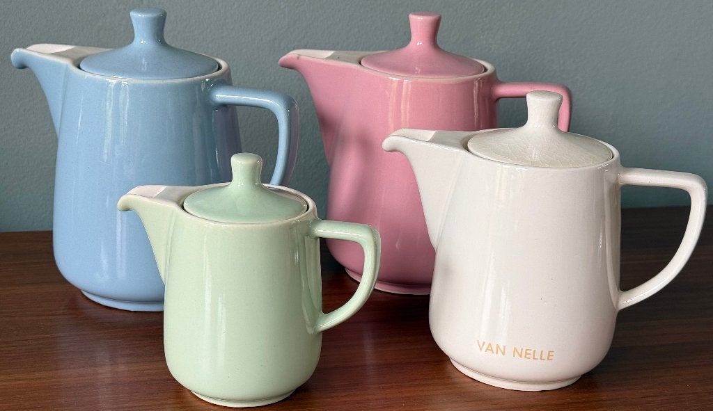 Koffie / thee potjes jaren 50, Huis en Inrichting, Keuken | Servies, Zo goed als nieuw, Overige typen, Overige stijlen, Keramiek
