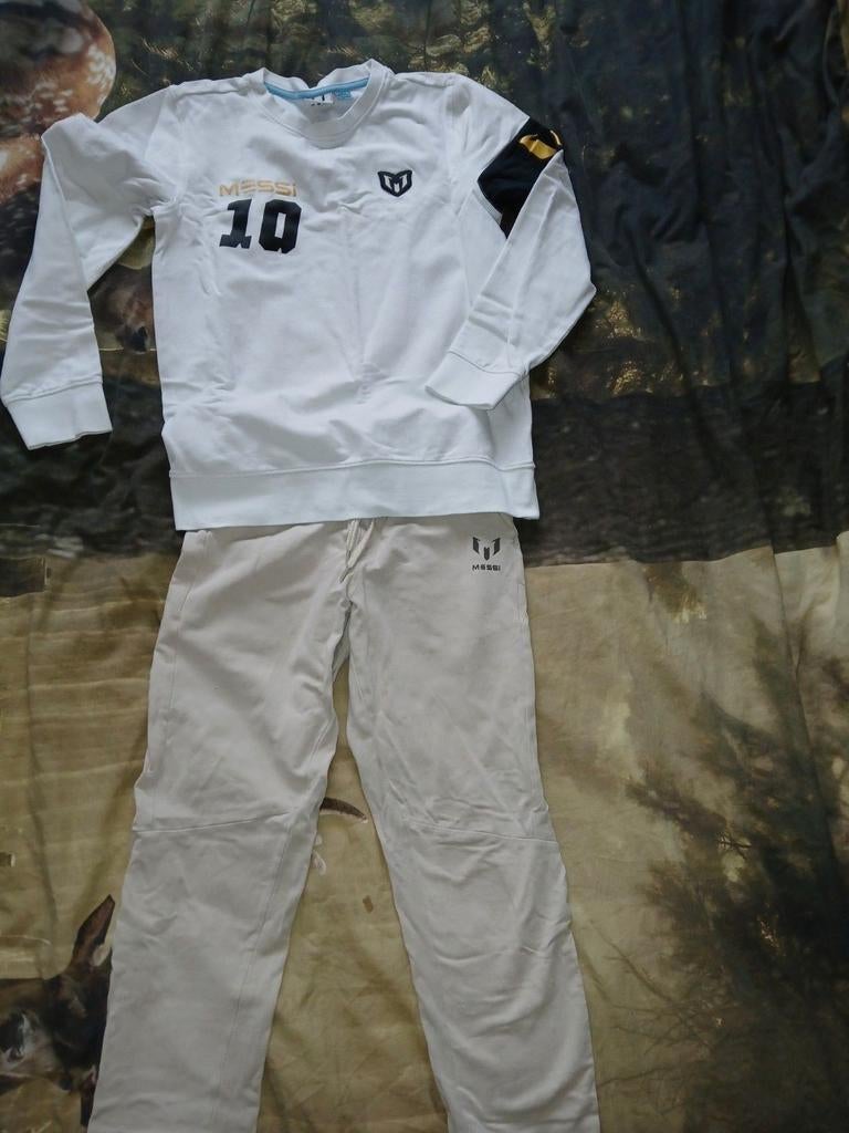 Messi trainingspak jongens - wit/beige - 146/152, Ophalen of Verzenden, Gebruikt, Messi, Jongen
