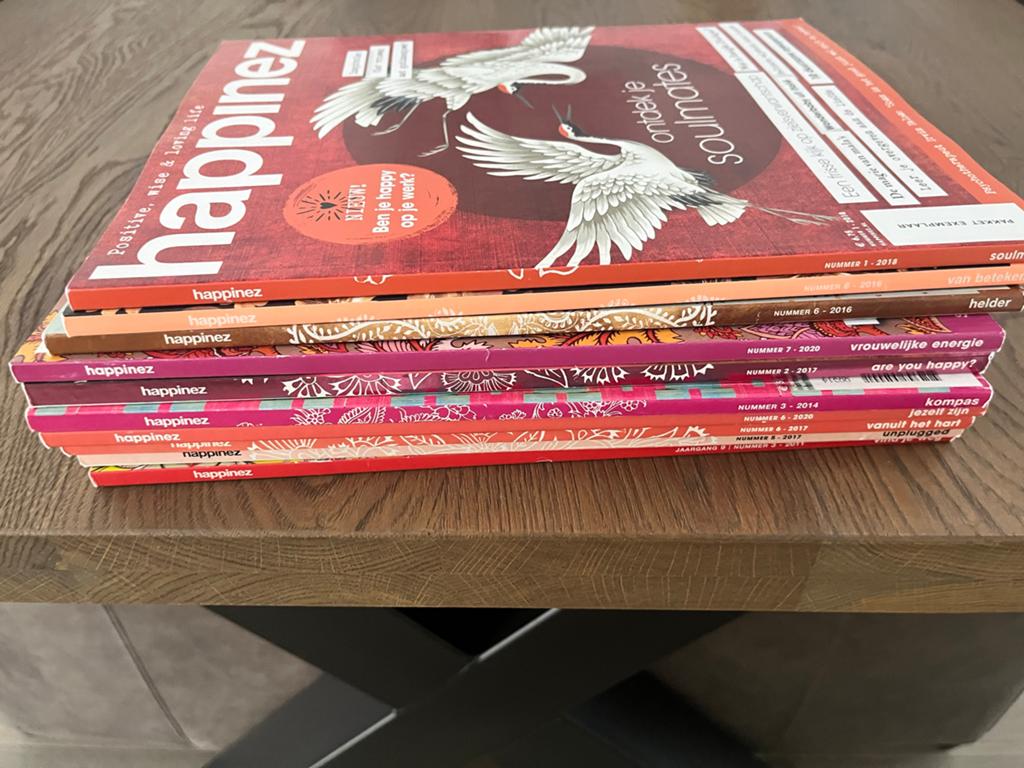Happinez tijdschriften - Diverse jaargangen per 10, Ophalen, Gelezen, Lichaam en Geest