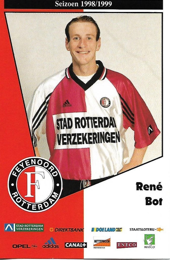 Sport- -Voetbal, René Bot, Feyenoord, 1998/1999., Ophalen of Verzenden, 1980 tot heden, Ongelopen, Sport en Spel