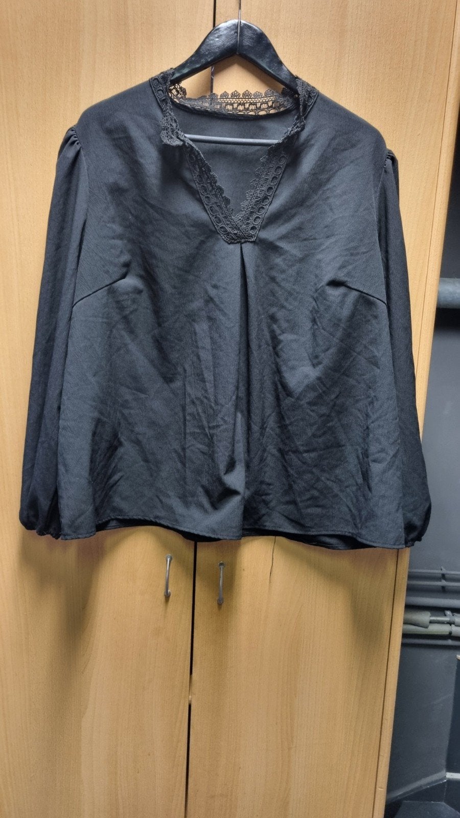 Nieuw Zwart Shein Shirt met Kant - Maat 44/46, Kleding | Dames, Zwart, Maat 46/48 (XL) of groter, Nieuw, Ophalen of Verzenden
