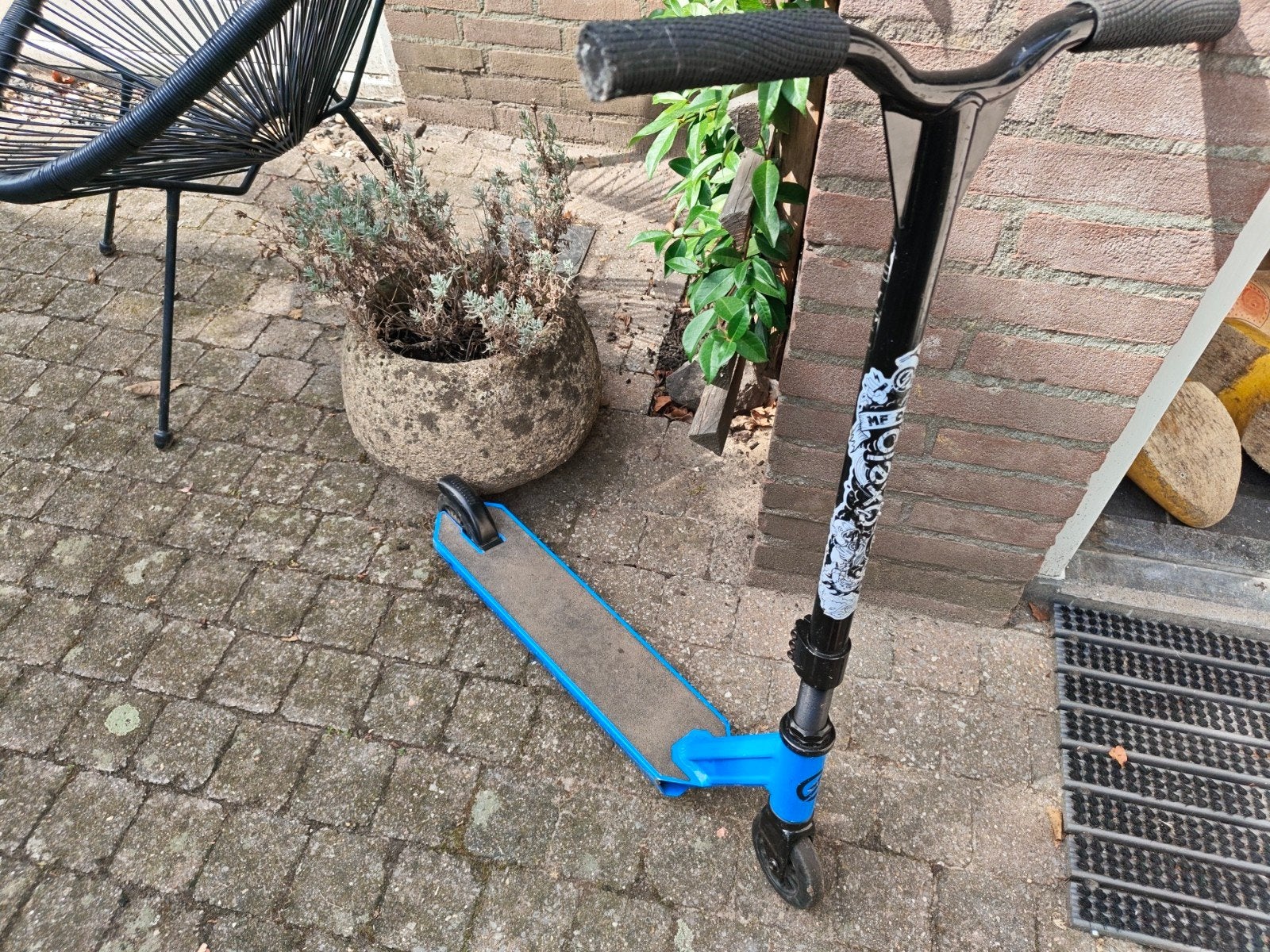 Blauwe Oxelo stuntstep, Ophalen of Verzenden, Gebruikt, Gewone step, Oxelo
