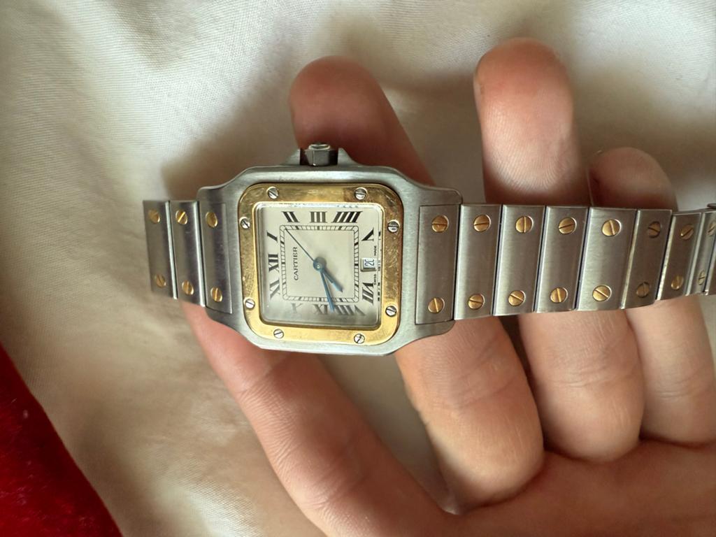 Cartier Santos Galbée 29mm Staal/Goud unisex, Gebruikt, Staal, Polshorloge, Ophalen