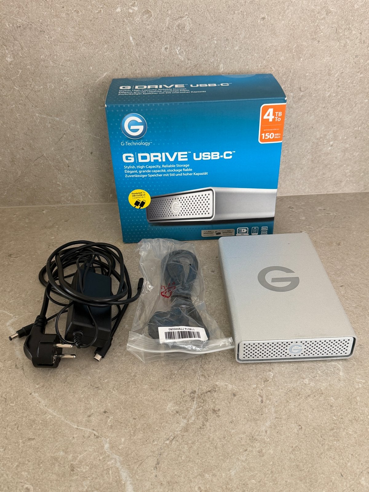G-Technology G-DRIVE USB-C 4TB Externe HDD, Computers en Software, Harde schijven, Server, HDD, Ophalen of Verzenden, Zo goed als nieuw