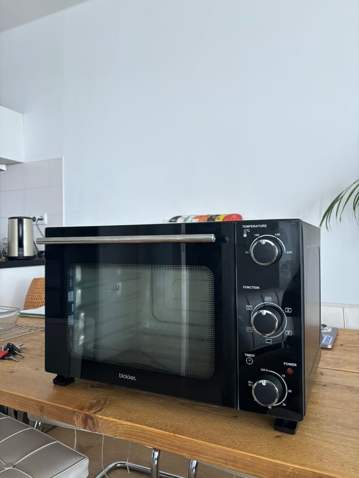 Oven zwart, Witgoed en Apparatuur, Ovens, Gebruikt, Vrijstaand, Heteluchtoven, Blokker, Minder dan 45 cm, Minder dan 45 cm, Hete lucht