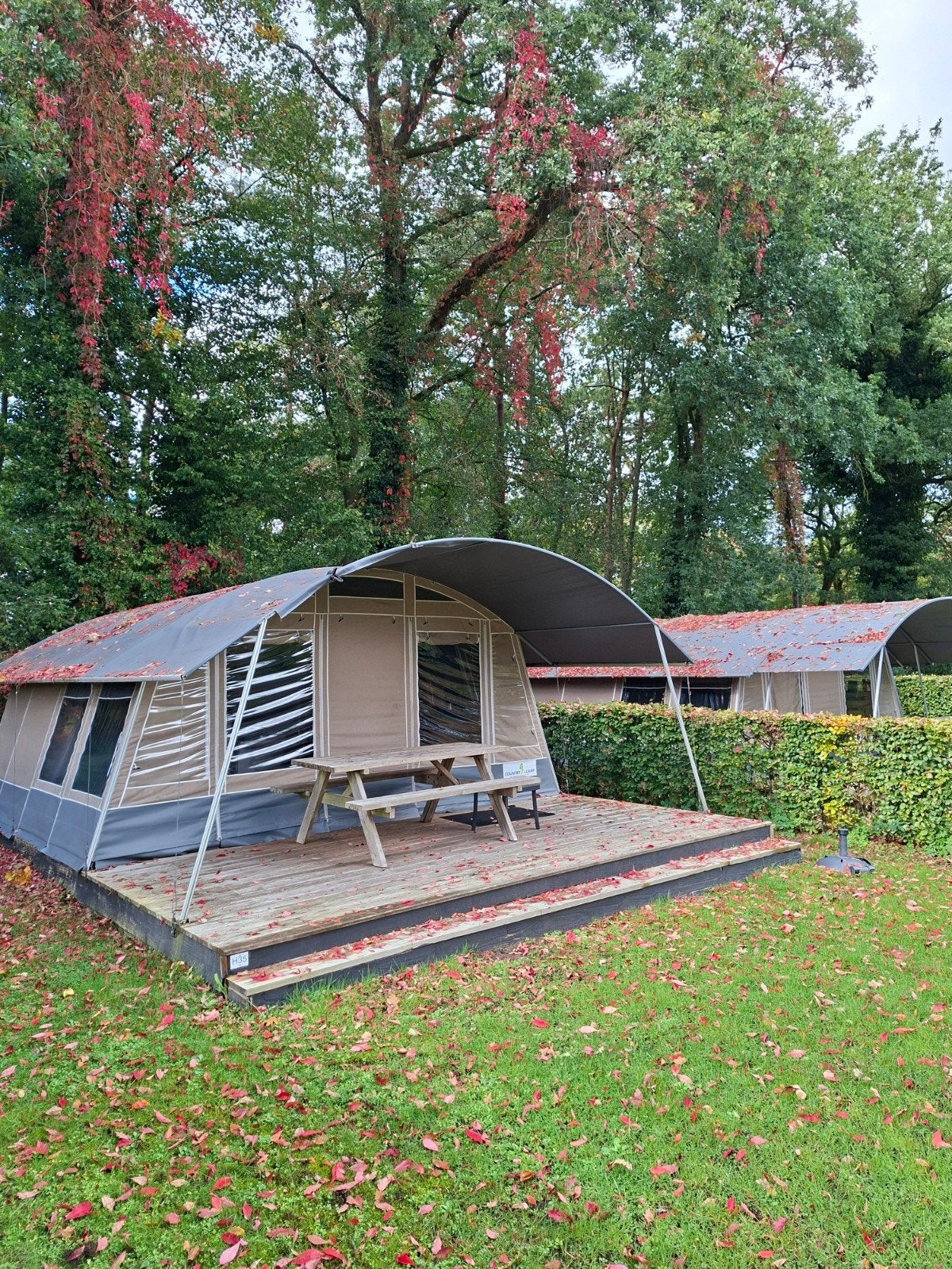 lodgetent - tunneltent te koop voor de verhuur  2 x, Caravans en Kamperen, Ophalen, Gebruikt, Tot en met 6