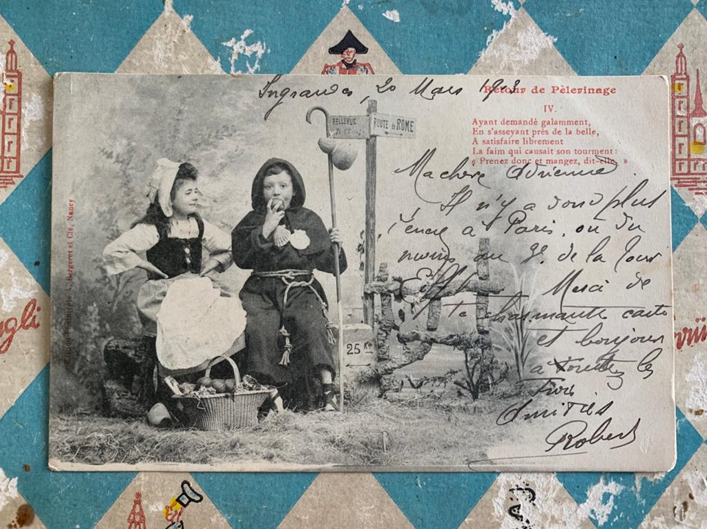 20-3-1903 Retour de Pèlerinage (EL), Verzamelen, Ansichtkaarten | Themakaarten, Ophalen of Verzenden, Voor 1920, Gelopen, Kinderen