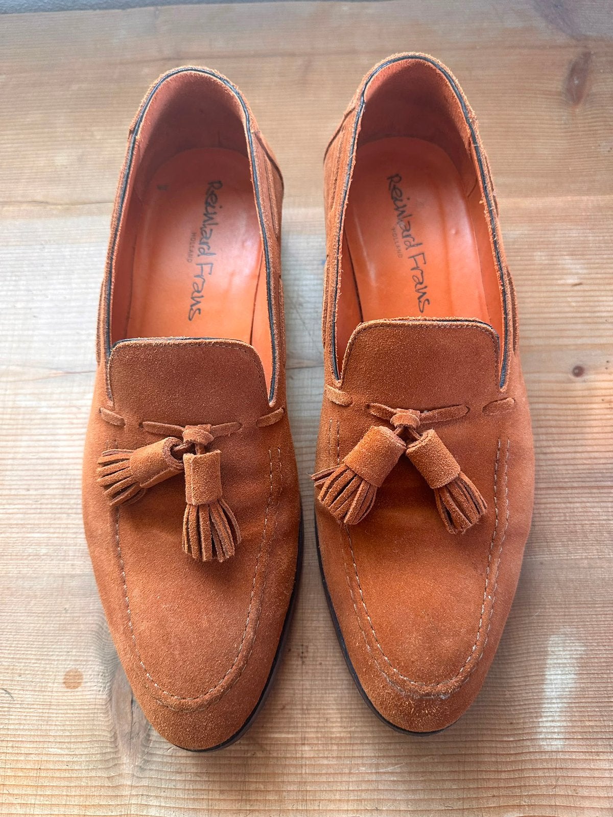 Heren loafers cognac kleur 43 Reinard Frans, Ophalen of Verzenden, Zo goed als nieuw, Bruin, Loafers