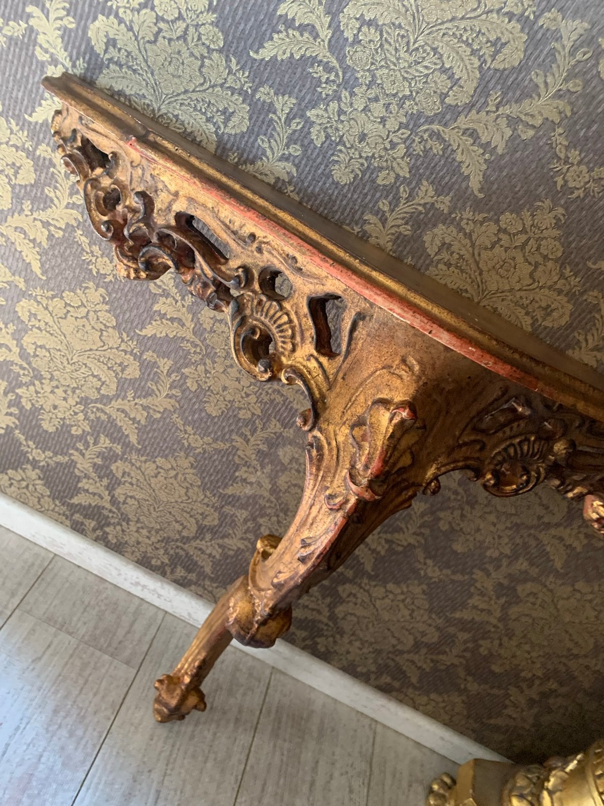 Antiek Houten Console Tafeltje - Bois Doré barok, Ophalen of Verzenden