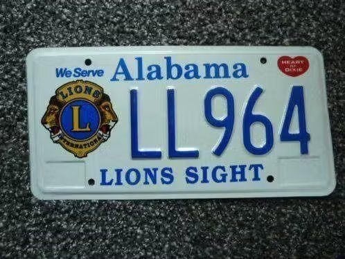 Kentekenplaat licenseplate Alabama Lions Sight USA, Verzenden, Gebruikt, Auto's