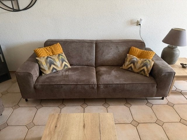 Te koop ZGAN  2 banken  2.5 zits en  3 zits bank, Ophalen, Gebruikt, 75 tot 100 cm, Rechte bank
