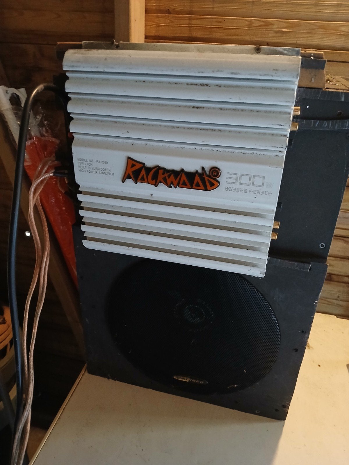 Rackwood 300W Subwoofer Versterker Set, Auto diversen, Ophalen, Gebruikt