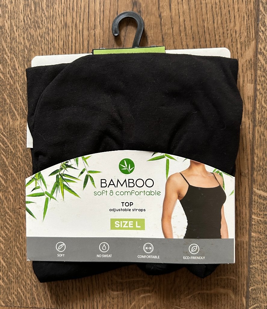 Zwart singlet bamboo maat L (nog nieuw), Kleding | Dames, Action, Ophalen of Verzenden, Zwart, Hemd
