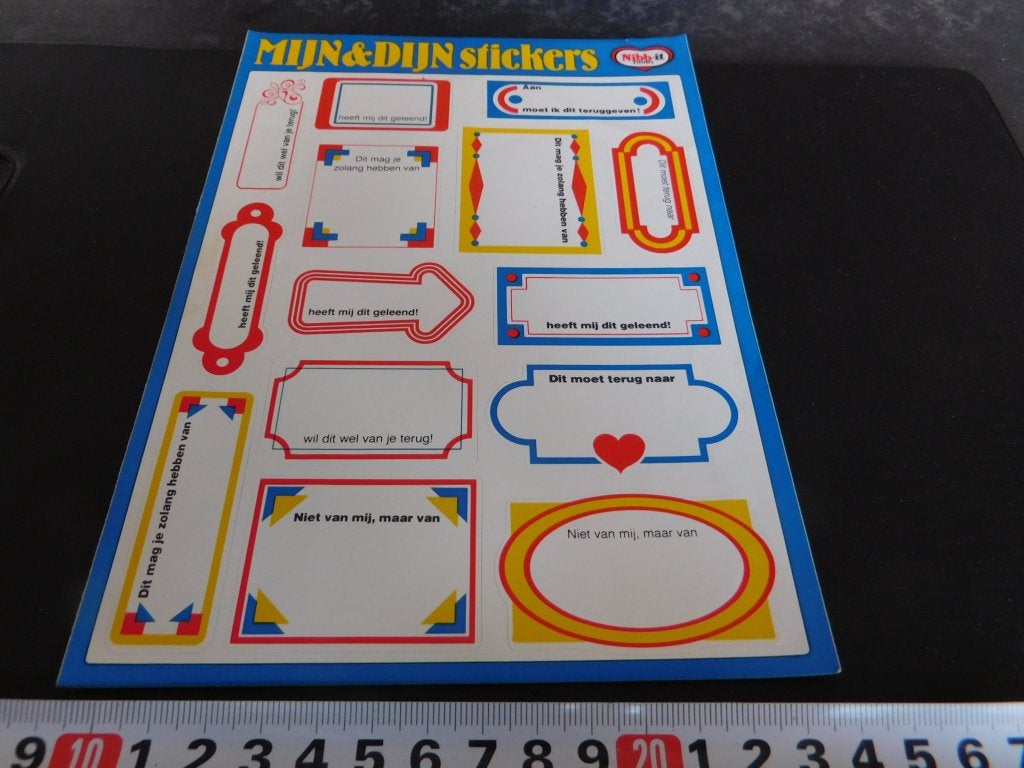 sticker Nibb-It   Mijn & Dijn stickers set, Ophalen of Verzenden, Zo goed als nieuw