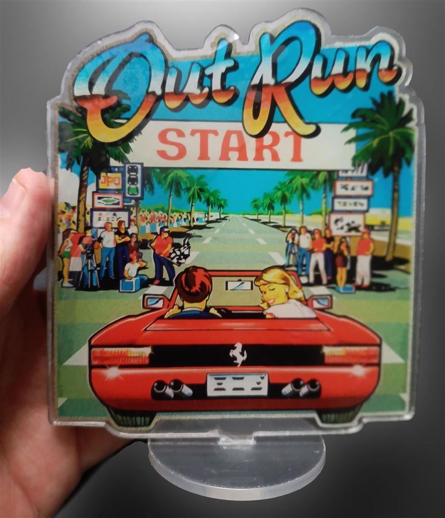 OUTRUN SEGA Acrylic Display Game Stand, Spelcomputers en Games, Verzenden, 1 speler, Nieuw, Vanaf 3 jaar