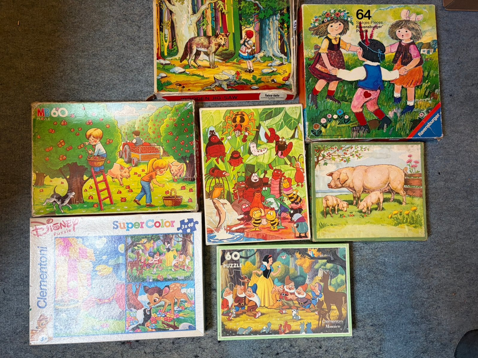 Puzzels hout disney sprookjes, Gebruikt, 10 tot 50 stukjes, Ophalen of Verzenden, Van hout