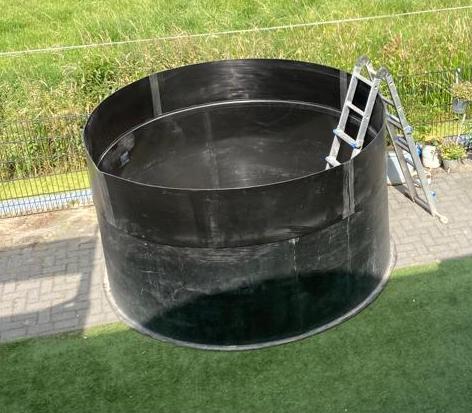 Grote ronde hdpe vijverbak quarantaine bak of Zwembad, Ophalen, Zo goed als nieuw