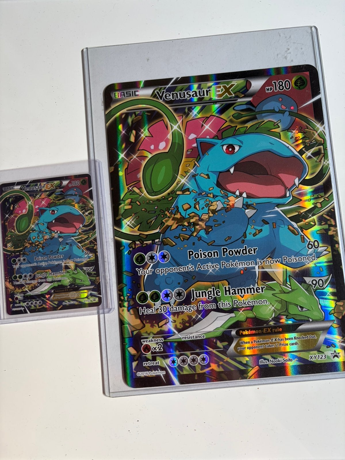 Venesaur EX promo xy123 plus Jumbo kaart, Ophalen, Zo goed als nieuw