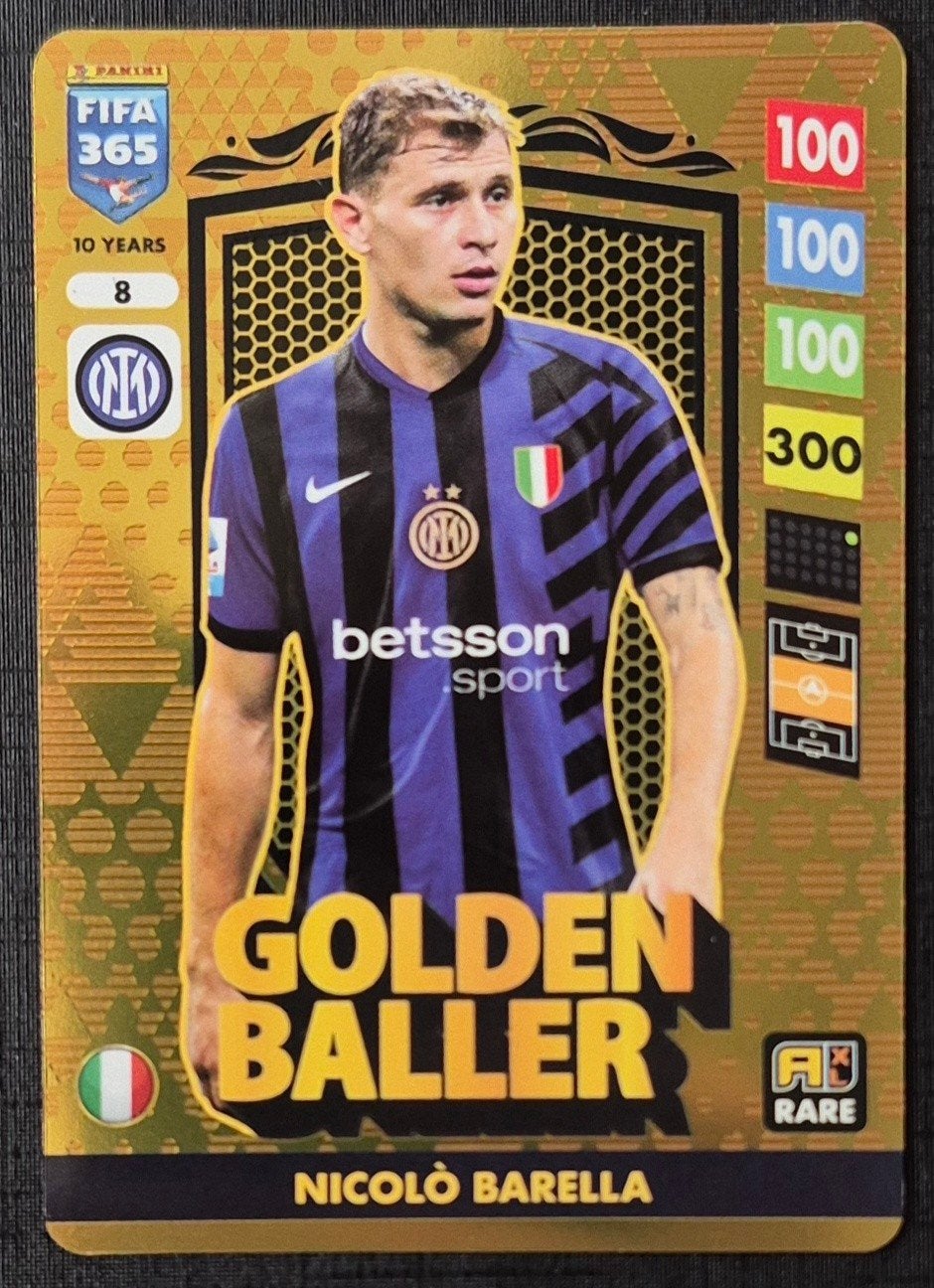 Panini Golden Baller Nicolo Barella - Internazionale, 24/25, Hobby en Vrije tijd, Ophalen of Verzenden, Zo goed als nieuw, Plaatje