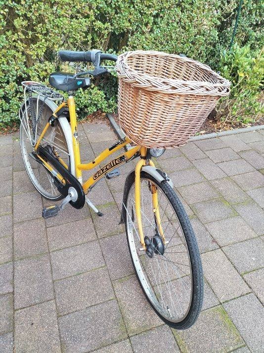 Gazelle Damesfiets met Mand - Geel, Ophalen, Gebruikt, Versnellingen, 50 tot 53 cm