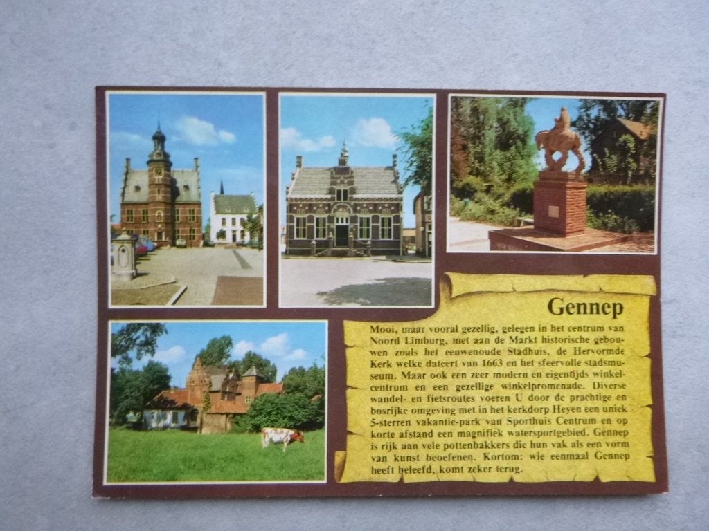 Gennep, tekst 1989, Verzenden, 1980 tot heden, Gelopen