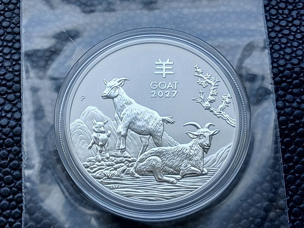 2027 Lunar III Goat 1 oz zilver, Ophalen of Verzenden, Zilver
