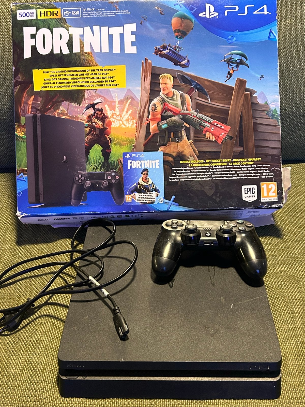 PS4 Pro Fortnite Bundel - Gebruikt, Ophalen of Verzenden, Met 1 controller, Pro, 500 GB