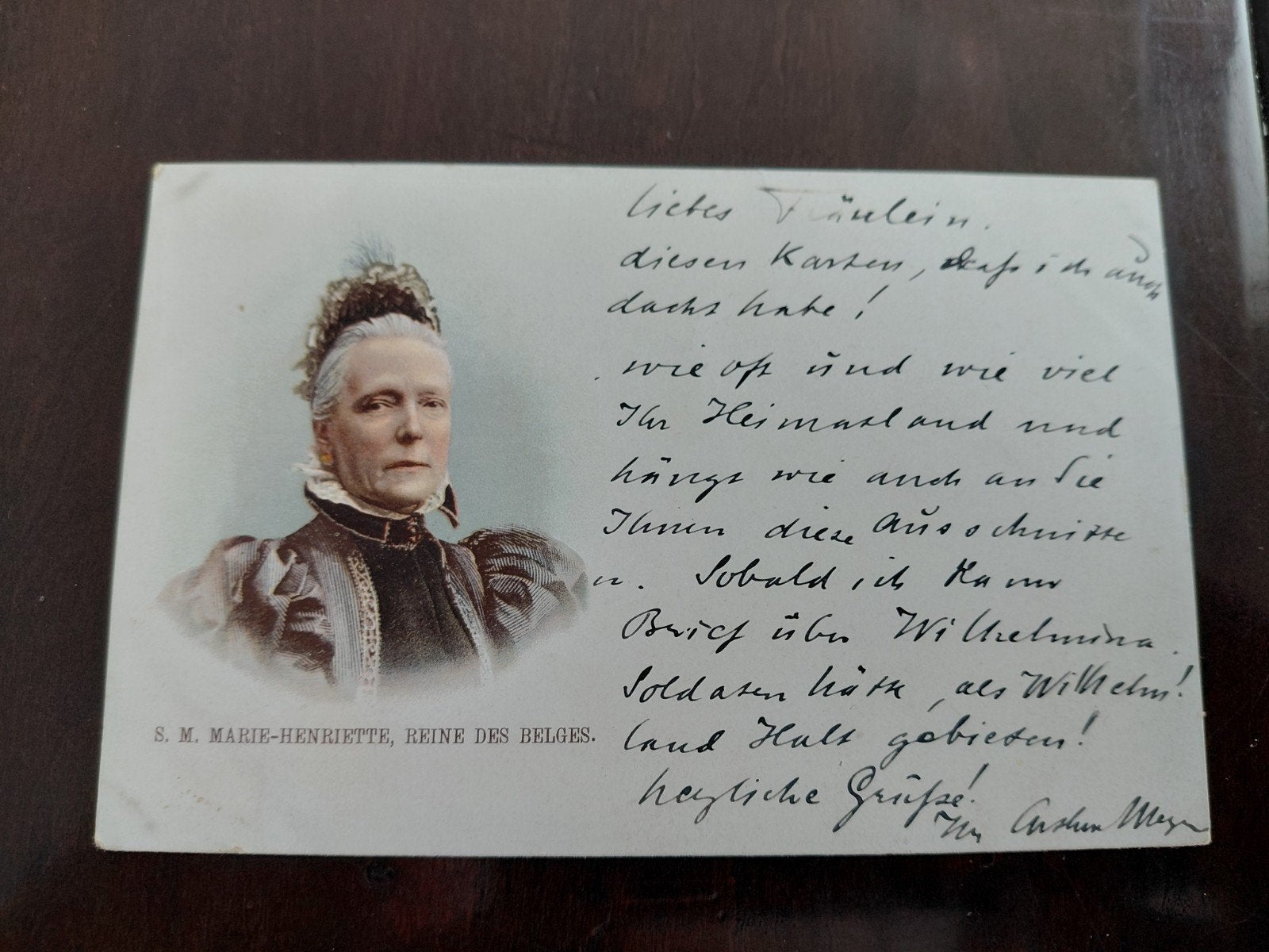 S. M.  MARUE - HENRIETTE  REJNE DES BELGES  1  NOV. 1899, Ophalen of Verzenden, Gebruikt, Buitenland, Kaart, Foto of Prent