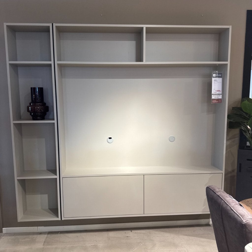 Wandkast Arinta - Melamine Eiken Grijs - IN.HOUSE, Huis en Inrichting, Kasten | Overige, Niet ingevuld, Niet ingevuld, Niet ingevuld