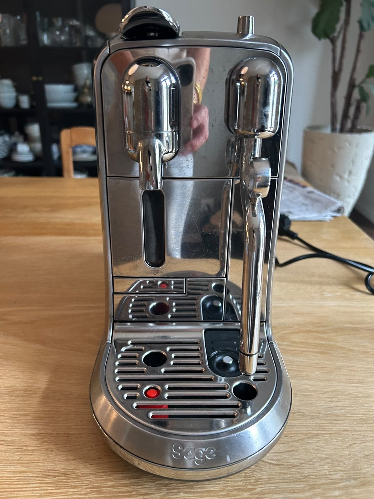 Sage Creatista Plus Nespresso machine - RVS, Ophalen, Gebruikt, Espresso apparaat, 1 kopje