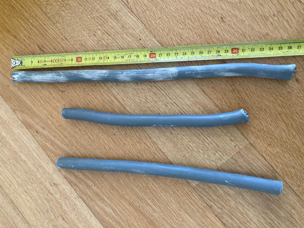 5x6mm2 kabel - 3 stuks, diverse lengtes, Ophalen of Verzenden, Zo goed als nieuw