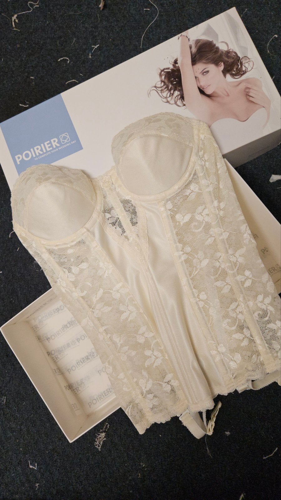 Poirier Bruidslingerie - Ivory Korset/Body 70B, Poirier, Ophalen of Verzenden, Overige kleuren, Body of Korset