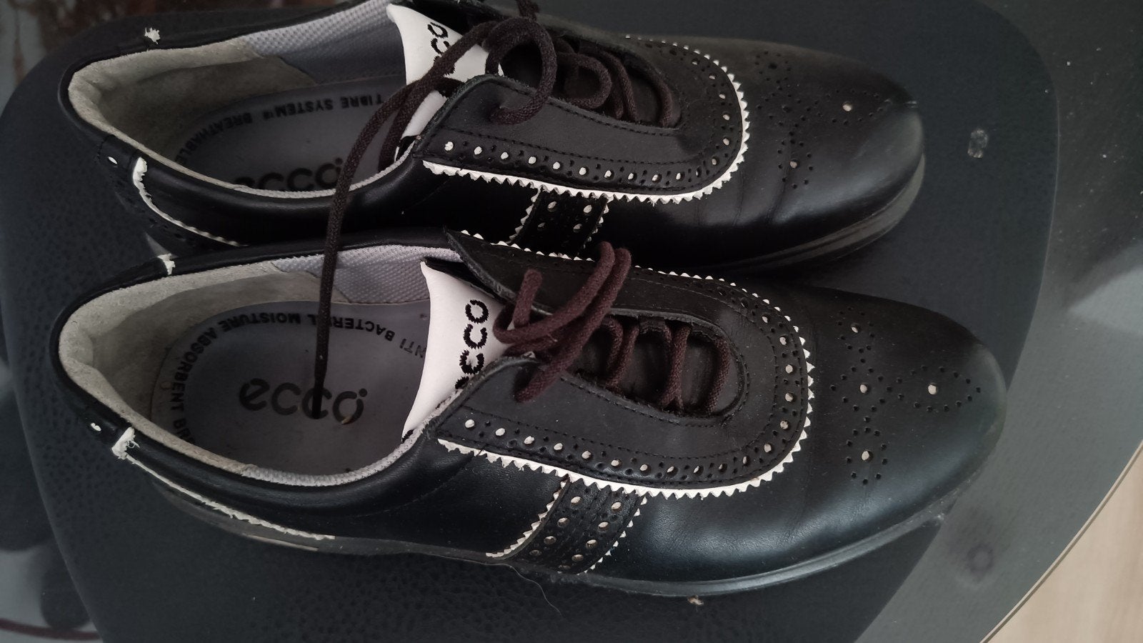 Ecco golfschoenen zwart - Maat 40, Ophalen of Verzenden, Gebruikt, Schoenen, Overige merken